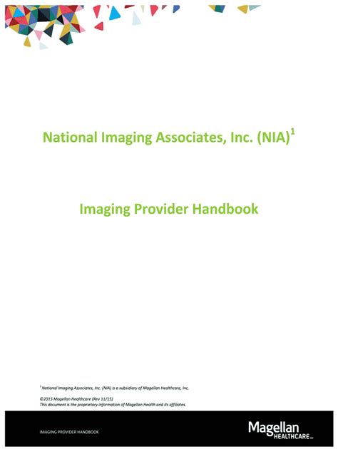 National Imaging Associates, Inc. (NIA) Imaging Provider.